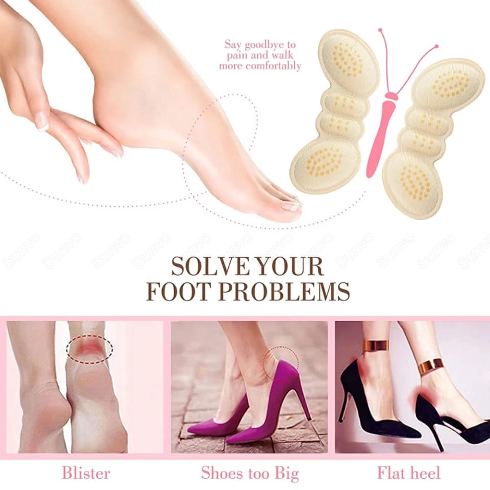 1Pair 2pcs High Heel Liner Grip Cushion Protector Adjustable Foot Shoes Insole Pad Womens