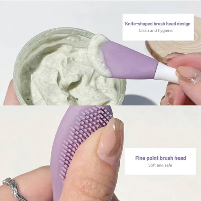 Double Ended Silicone Face Mask Brush,