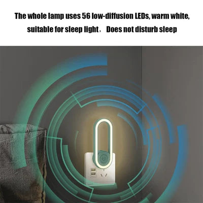 Summer Sale🔥49% OFF - 2023 Latest Frequency Conversion Ultrasonic Mosquito Killer with LED Sleeping Light