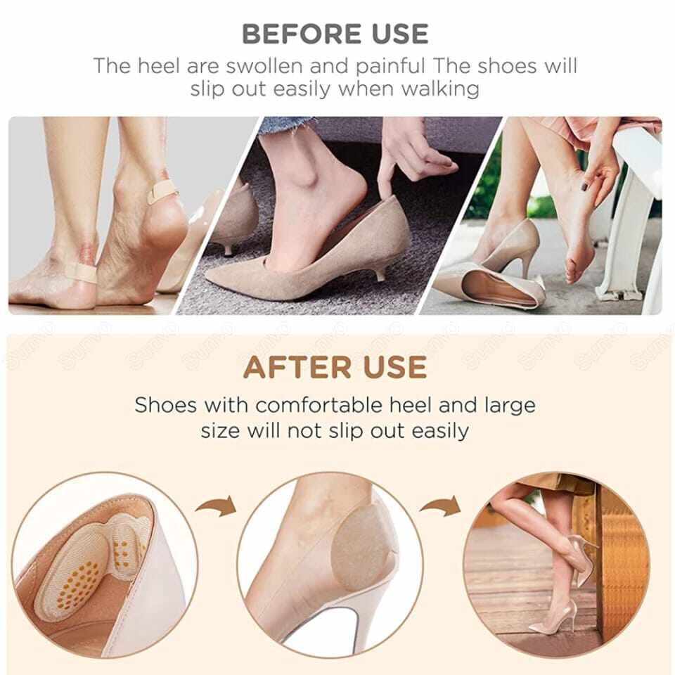1Pair 2pcs High Heel Liner Grip Cushion Protector Adjustable Foot Shoes Insole Pad Womens