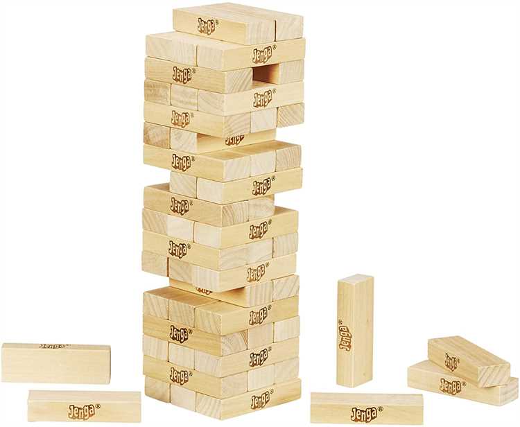 Classic Jenga Wooden Stacking Tower Board Game for Kids & Adults – Hardwood Jenga Game