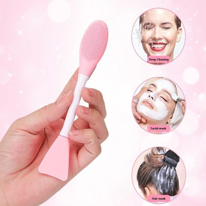 Double Ended Silicone Face Mask Brush,