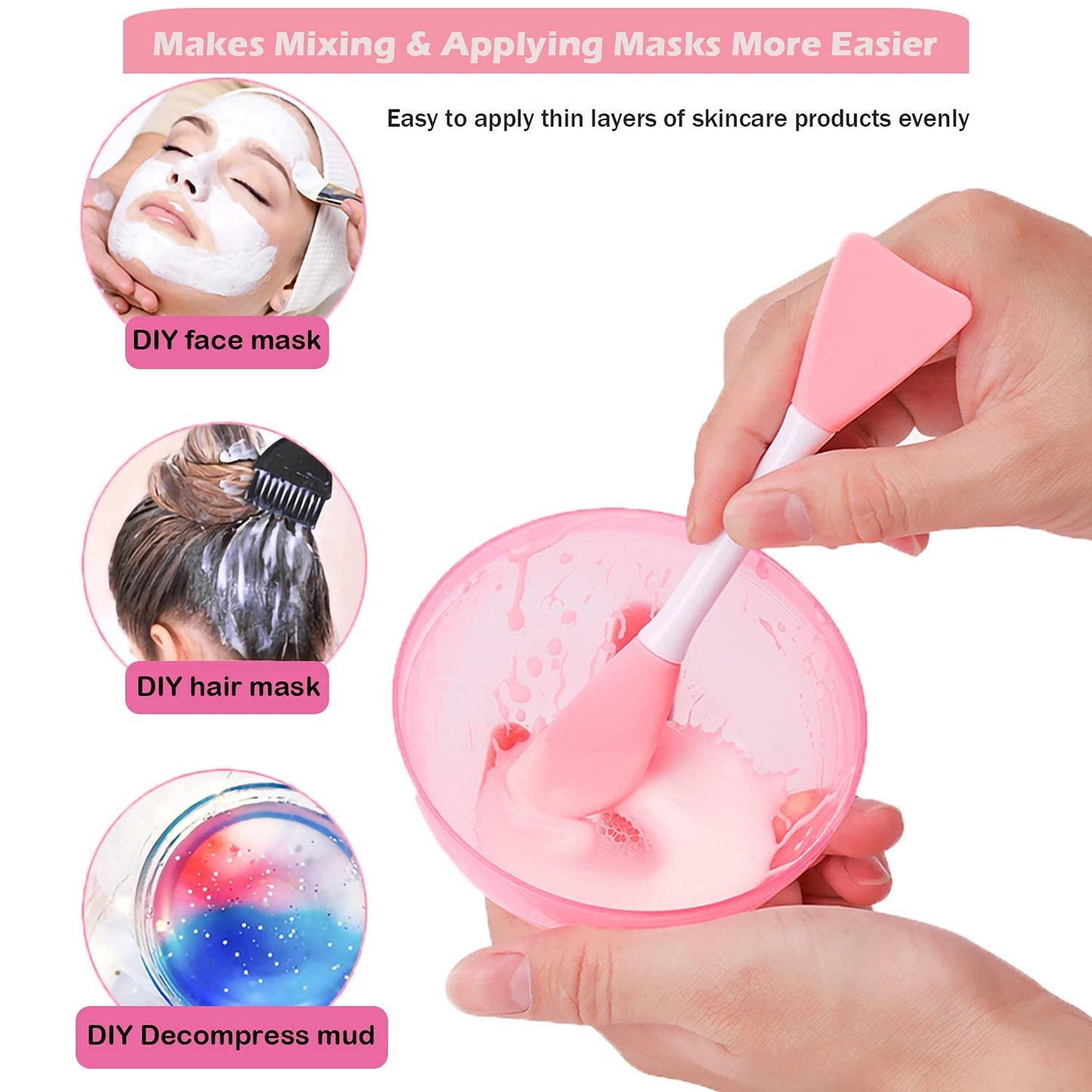 Double Ended Silicone Face Mask Brush,
