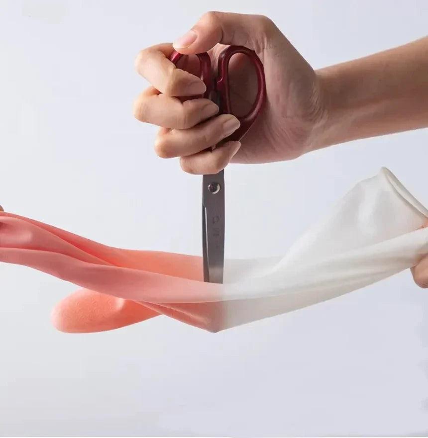 1Pair Silicone Cleaning Gloves Dishwashing Cleaning Gloves Scrubber Dish Washing Sponge Rubber Gloves Cleaning Tools